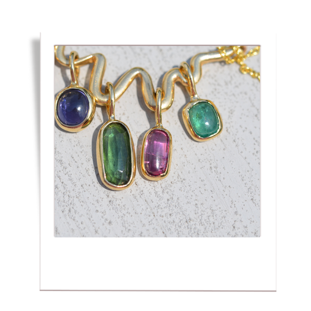 green faceted tourmaline