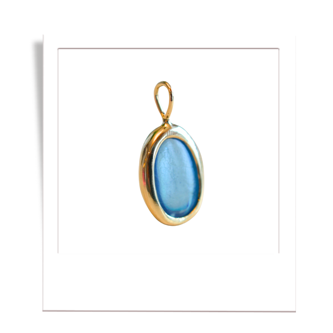 Gold Aquamarine Pendant