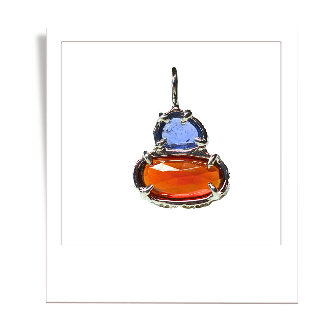 Sapphire and Garnet Pendant