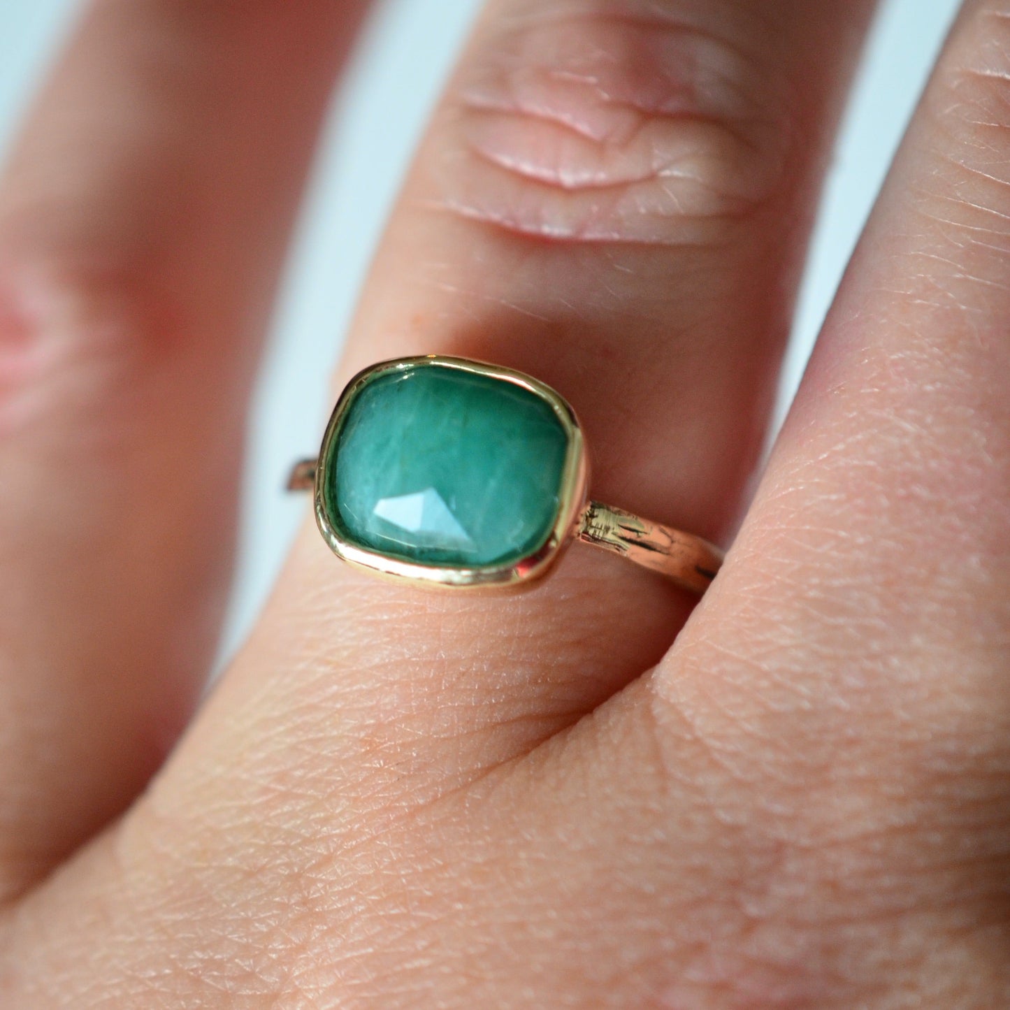 Rustic Emerald Ring