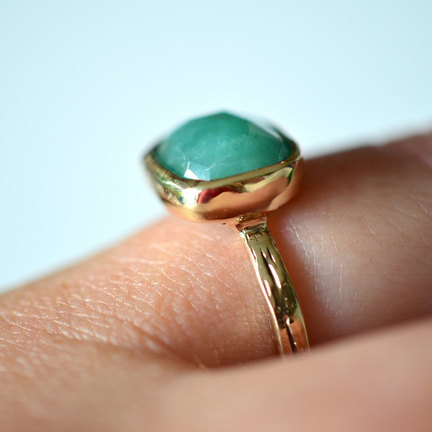 Rustic Emerald Ring
